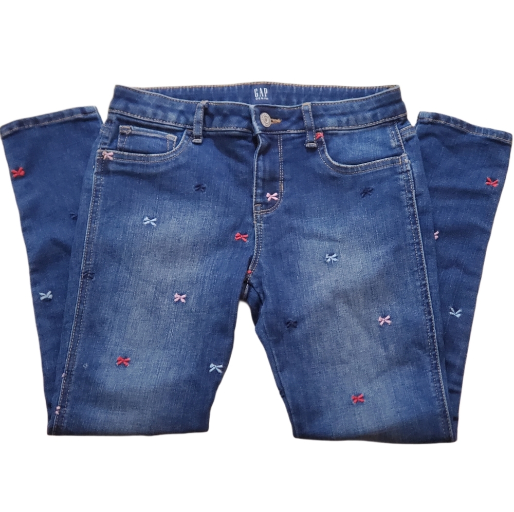 Gap Denim Embroidered Bow Jeggings